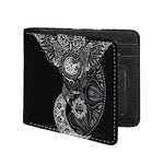 Spiritual Owl With Sun And Moon Print Bifold Wallet