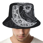 Spiritual Owl With Sun And Moon Print Bucket Hat