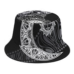 Spiritual Owl With Sun And Moon Print Bucket Hat