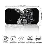 Spiritual Owl With Sun And Moon Print Car Windshield Sun Shade