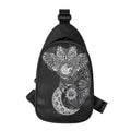 Spiritual Owl With Sun And Moon Print Sling Bag