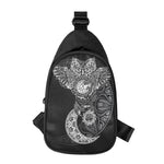 Spiritual Owl With Sun And Moon Print Chest Bag