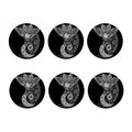 Spiritual Owl With Sun And Moon Print Coaster Set