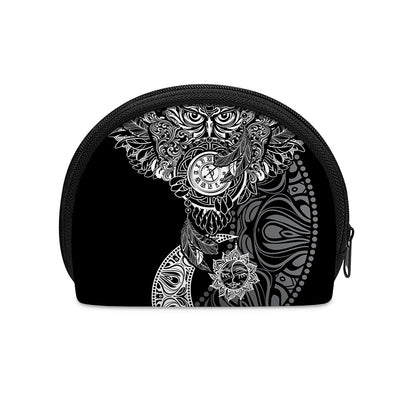 Spiritual Owl With Sun And Moon Print Coin Purse