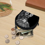 Spiritual Owl With Sun And Moon Print Coin Purse