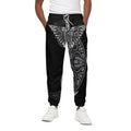 Spiritual Owl With Sun And Moon Print Cotton Sweatpants