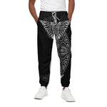 Spiritual Owl With Sun And Moon Print Cotton Pants