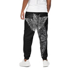 Spiritual Owl With Sun And Moon Print Cotton Pants