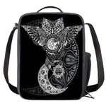 Spiritual Owl With Sun And Moon Print Crossbody Lunch Bag