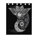 Spiritual Owl With Sun And Moon Print Curtain