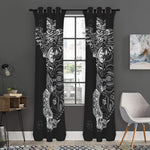 Spiritual Owl With Sun And Moon Print Curtain
