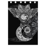 Spiritual Owl With Sun And Moon Print Curtain