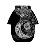 Spiritual Owl With Sun And Moon Print Dog Zip Up Hoodie