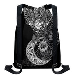 Spiritual Owl With Sun And Moon Print Drawstring Backpack