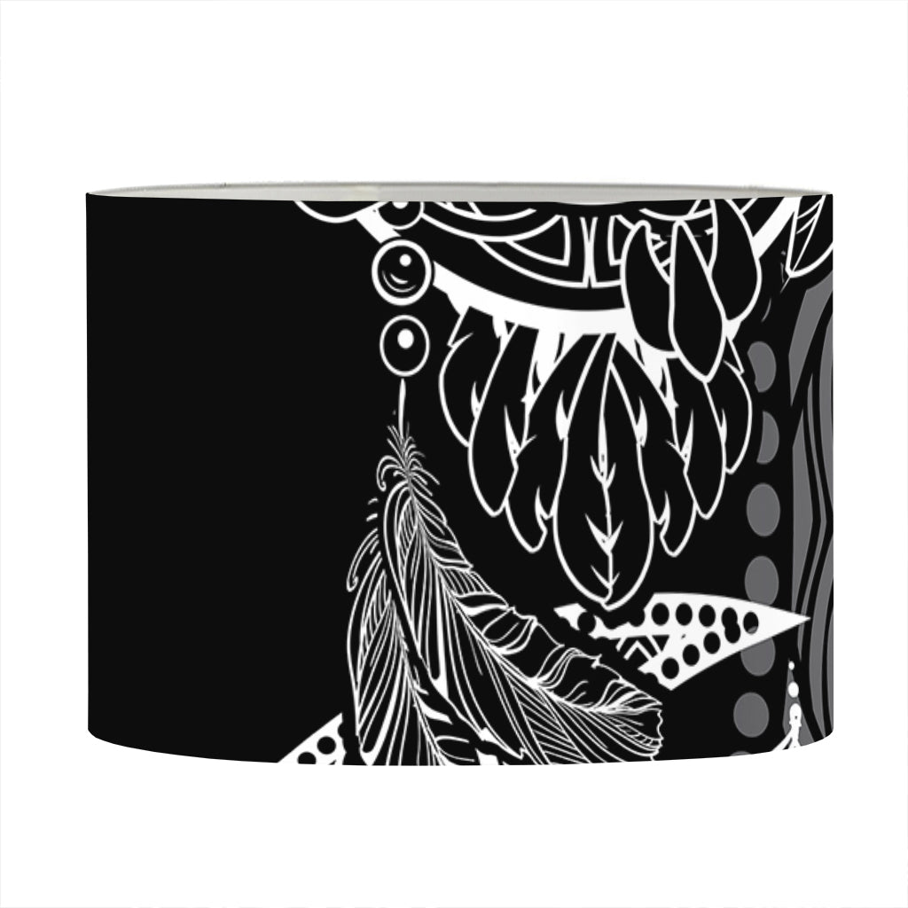 Spiritual Owl With Sun And Moon Print Drum Lamp Shade