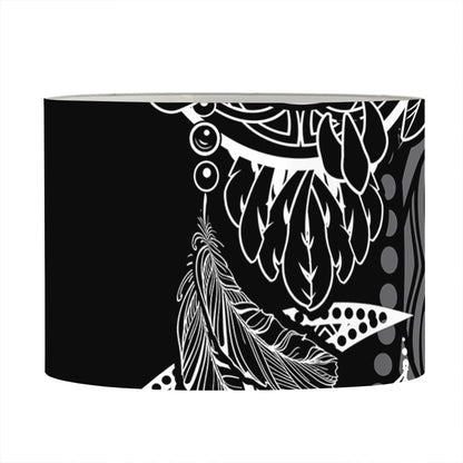 Spiritual Owl With Sun And Moon Print Drum Lamp Shade