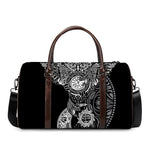 Spiritual Owl With Sun And Moon Print Duffle Bag