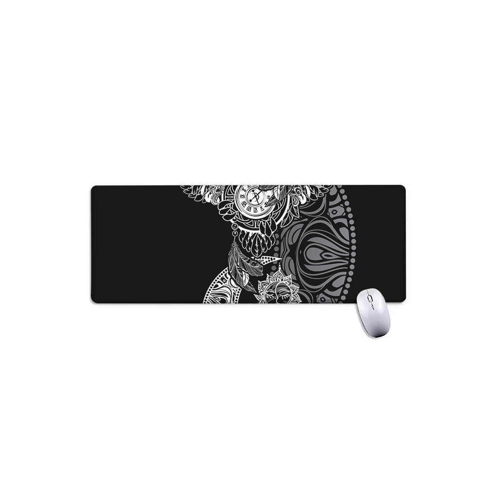 Spiritual Owl With Sun And Moon Print Extended Mouse Pad