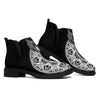 Spiritual Owl With Sun And Moon Print Flat Ankle Boots