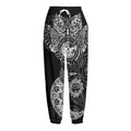 Spiritual Owl With Sun And Moon Print Fleece Lined Knit Pants