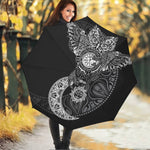 Spiritual Owl With Sun And Moon Print Foldable Umbrella