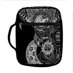 Spiritual Owl With Sun And Moon Print Front Pocket Bible Bag