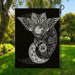 Spiritual Owl With Sun And Moon Print Garden Flag