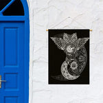 Spiritual Owl With Sun And Moon Print Garden Flag
