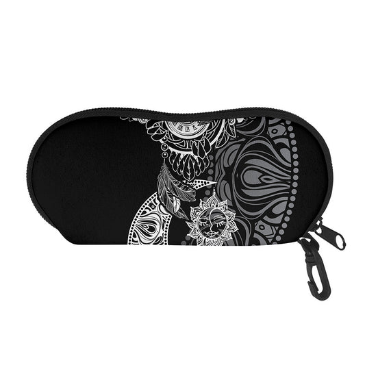 Spiritual Owl With Sun And Moon Print Glasses Case