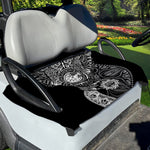 Spiritual Owl With Sun And Moon Print Golf Cart Seat Cover