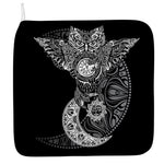 Spiritual Owl With Sun And Moon Print Hand Towel