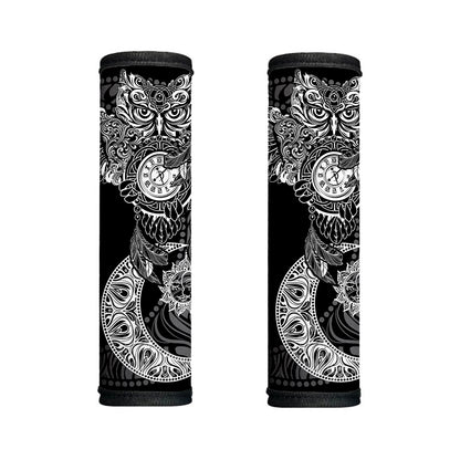 Spiritual Owl With Sun And Moon Print Handle Covers