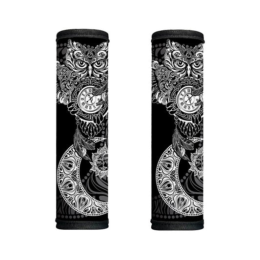 Spiritual Owl With Sun And Moon Print Handle Covers