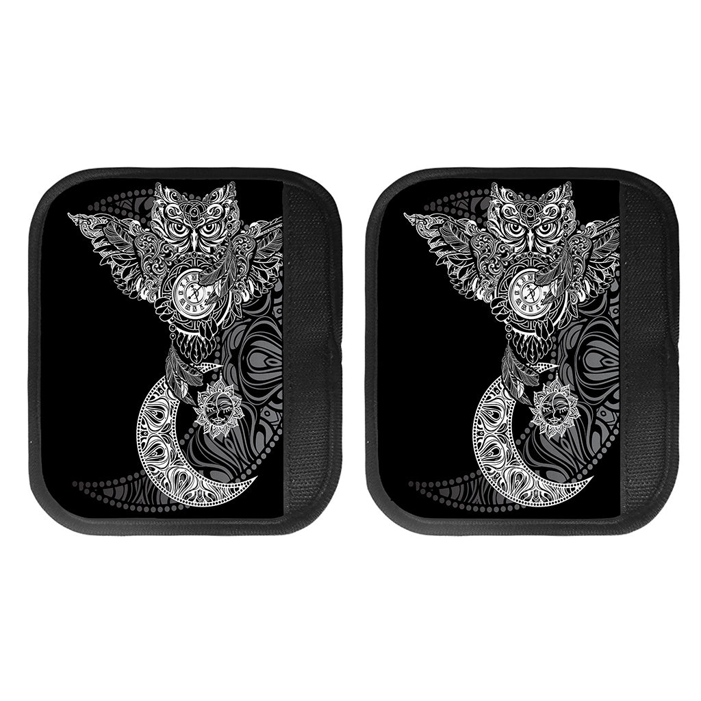 Spiritual Owl With Sun And Moon Print Handle Covers