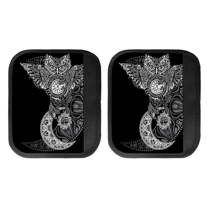Spiritual Owl With Sun And Moon Print Handle Covers