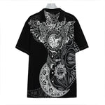Spiritual Owl With Sun And Moon Print Hawaiian Shirt