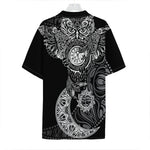 Spiritual Owl With Sun And Moon Print Hawaiian Shirt
