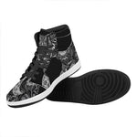 Spiritual Owl With Sun And Moon Print High Top Leather Sneakers