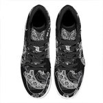 Spiritual Owl With Sun And Moon Print High Top Leather Sneakers