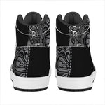 Spiritual Owl With Sun And Moon Print High Top Leather Sneakers