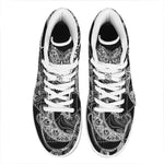 Spiritual Owl With Sun And Moon Print High Top Leather Sneakers