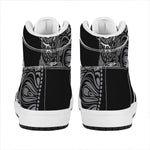 Spiritual Owl With Sun And Moon Print High Top Leather Sneakers