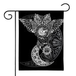 Spiritual Owl With Sun And Moon Print House Flag