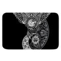 Spiritual Owl With Sun And Moon Print Indoor Door Mat