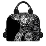 Spiritual Owl With Sun And Moon Print Insulated Lunch Bag