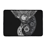 Spiritual Owl With Sun And Moon Print Kitchen Mat