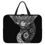 Spiritual Owl With Sun And Moon Print Laptop Sleeve With Handle