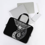 Spiritual Owl With Sun And Moon Print Laptop Sleeve With Handle