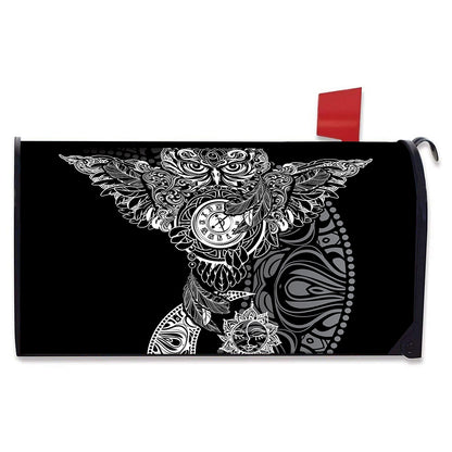 Spiritual Owl With Sun And Moon Print Mailbox Cover