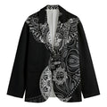 Spiritual Owl With Sun And Moon Print Men's Blazer